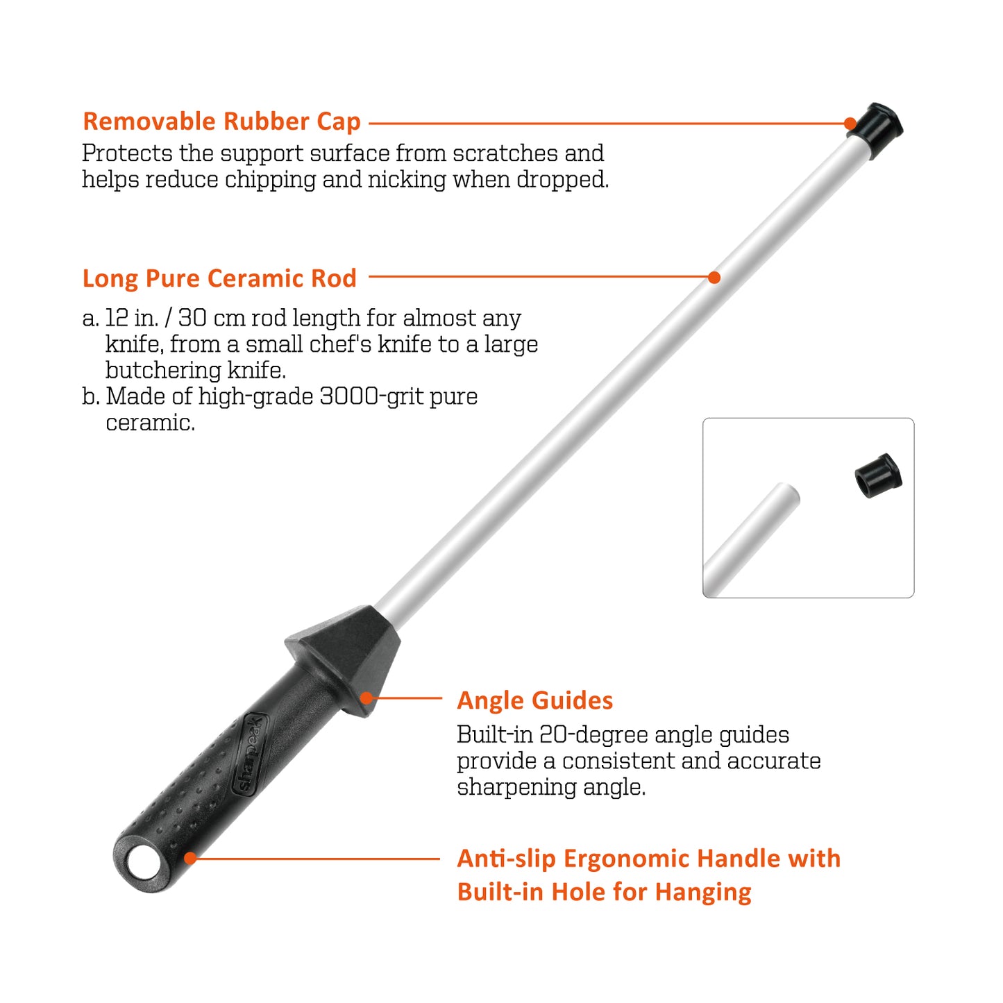 109R 12 in. / 300 mm Ceramic Sharpening Rod