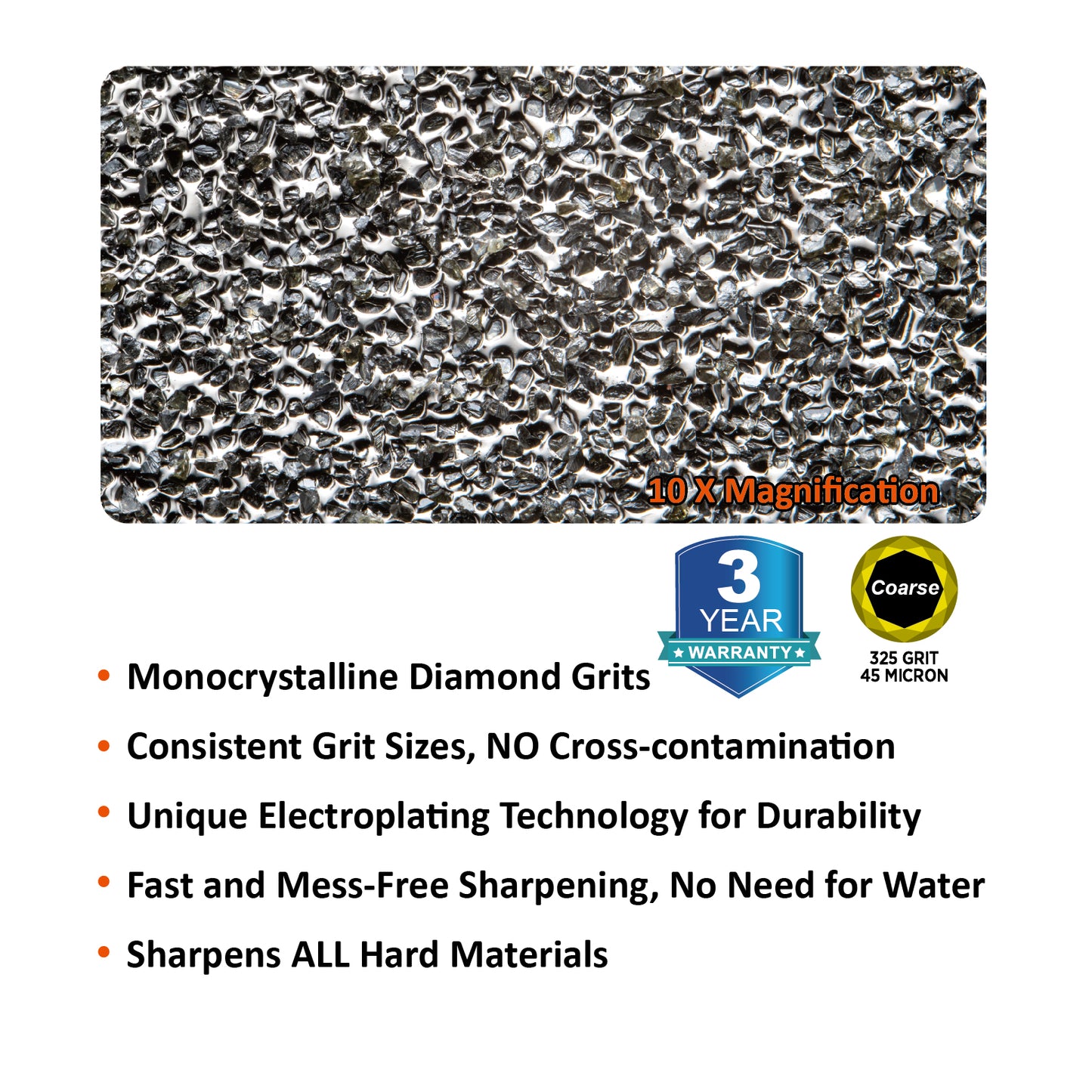 113N Credit Card Size Diamond Sharpening Stone Coarse 325 Grit