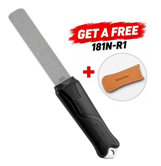 120N Dual-Grit Diamond Sharpener, Extra Coarse 220 grit & Fine 600 grit