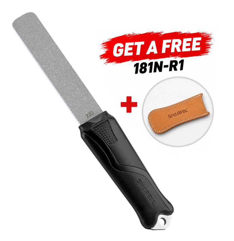 120N Dual-Grit Diamond Sharpener, Extra Coarse 220 grit & Fine 600 grit