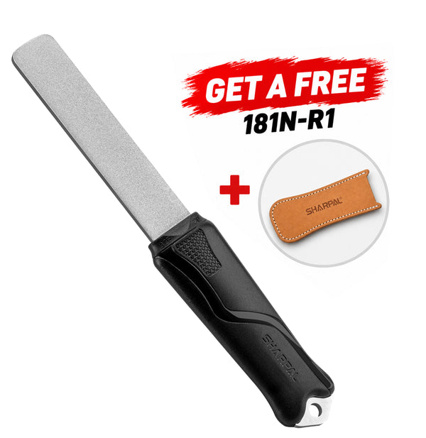 127N Dual-Grit (Coarse 325 / Extra Fine 1200) Diamond Sharpening Stone with Leather Strop