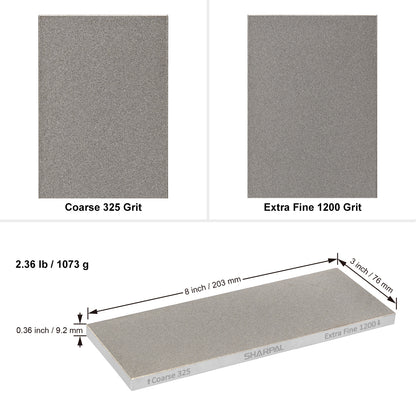 162N Dual-Grit Diamond Whetstone with Storage Base 8'' x 3'' / 203 x 76 mm Coarse / Extra Fine