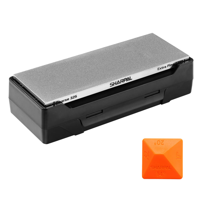 162N Dual-Grit Diamond Whetstone with Storage Base 8'' x 3'' / 203 x 76 mm Coarse / Extra Fine