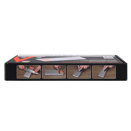 169H 8'' x 3'' Dual-Grit Diamond Sharpening Stone with Angle Guide (without storage case) Extra Coarse 220 grit & Fine 600 grit