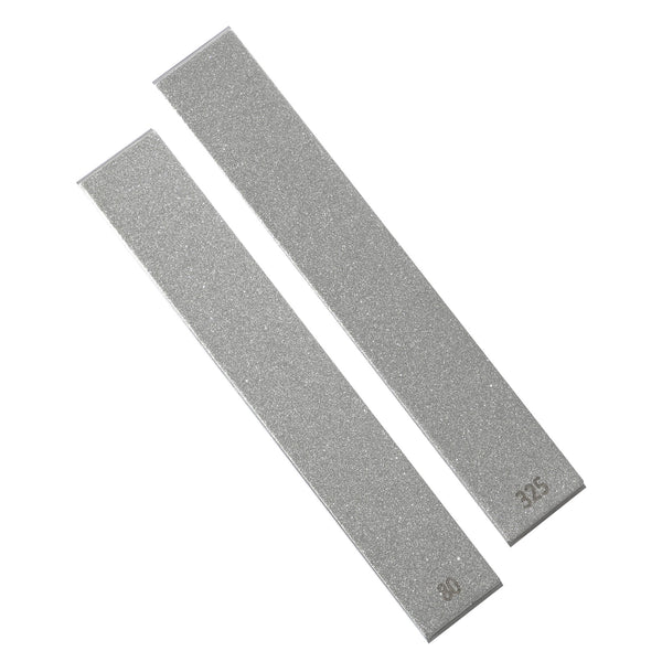2-Piece Diamond Plates, Extra Extra Coarse 80 & Coarse 325 Grit, 1" x 6" / 25 x 150 mm